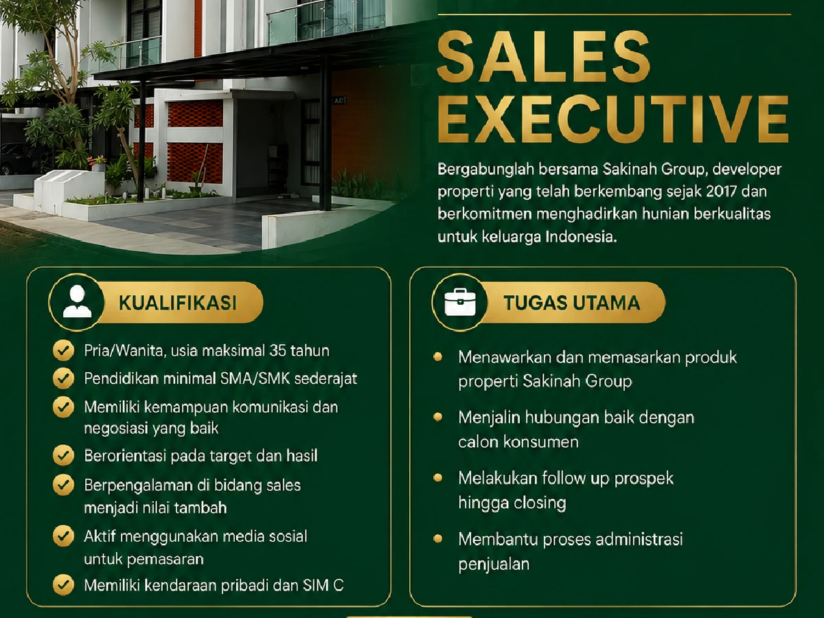 loker sales sakinah