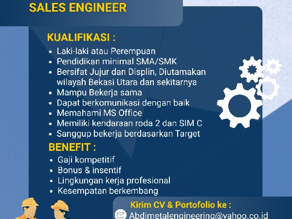 Biru dan Kuning Corporate Modern Lowongan Kerja Selebaran A4