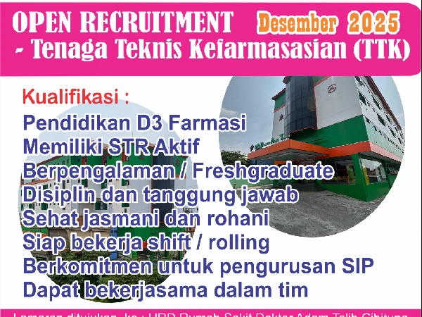 Loker Farmasi Desember 2025